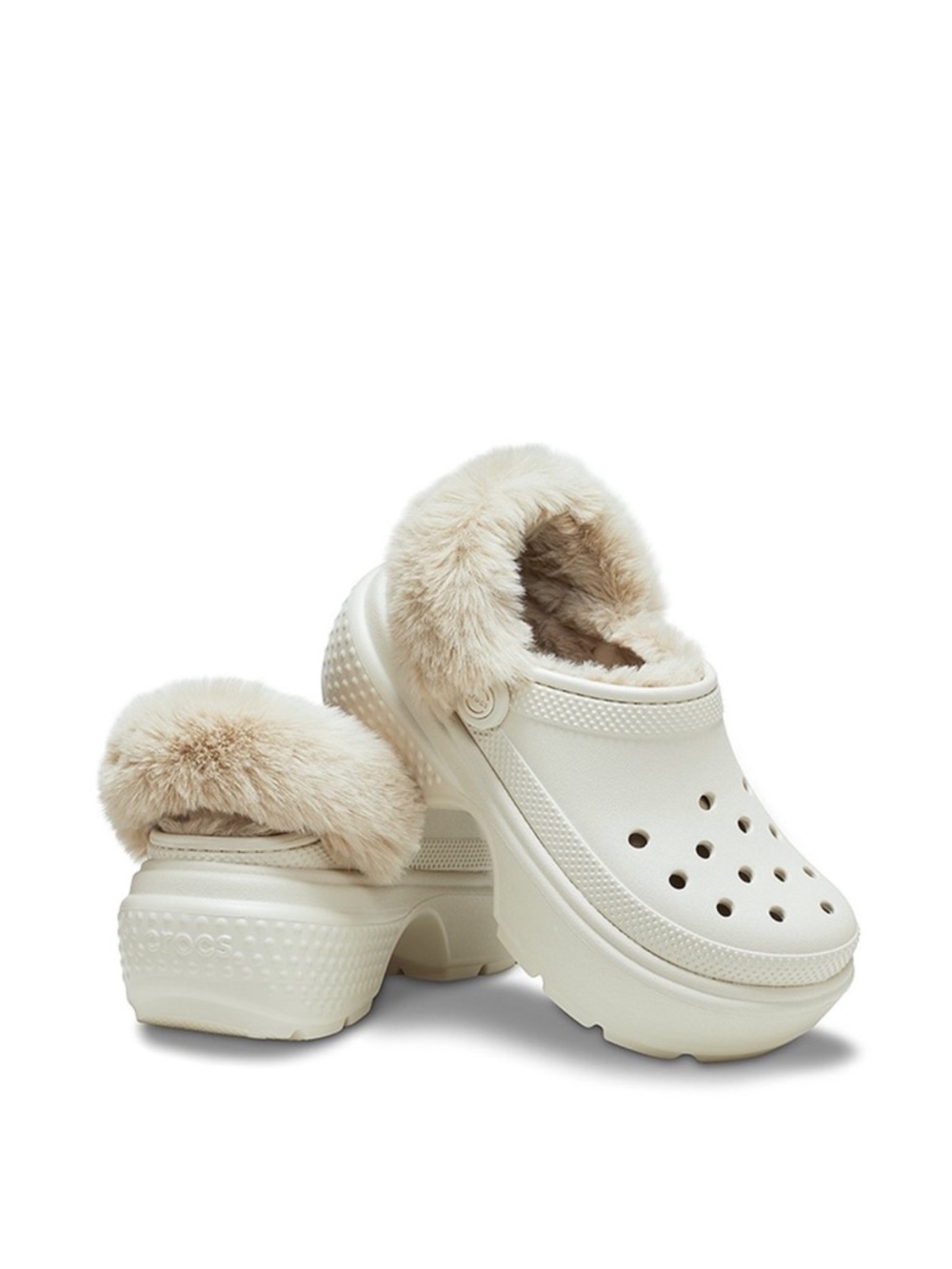 NEW Crocs Classic Lined Stomp Clog Stucco Men's 5, Women's 7